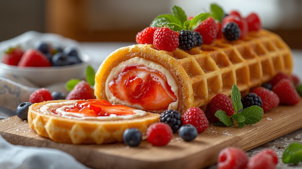 вафельний рулет з желе