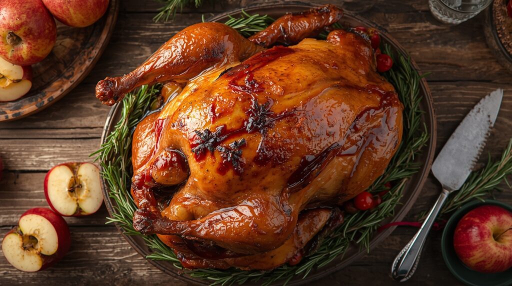 качка з яблуками в духовці